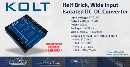 Half Brick, Wide Input, Isolated DC-DC Converter